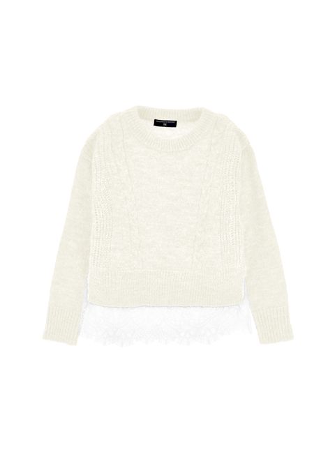 Pull con pizzo ERMANNO SCERVINO JUNIOR | Z9H604 87100001